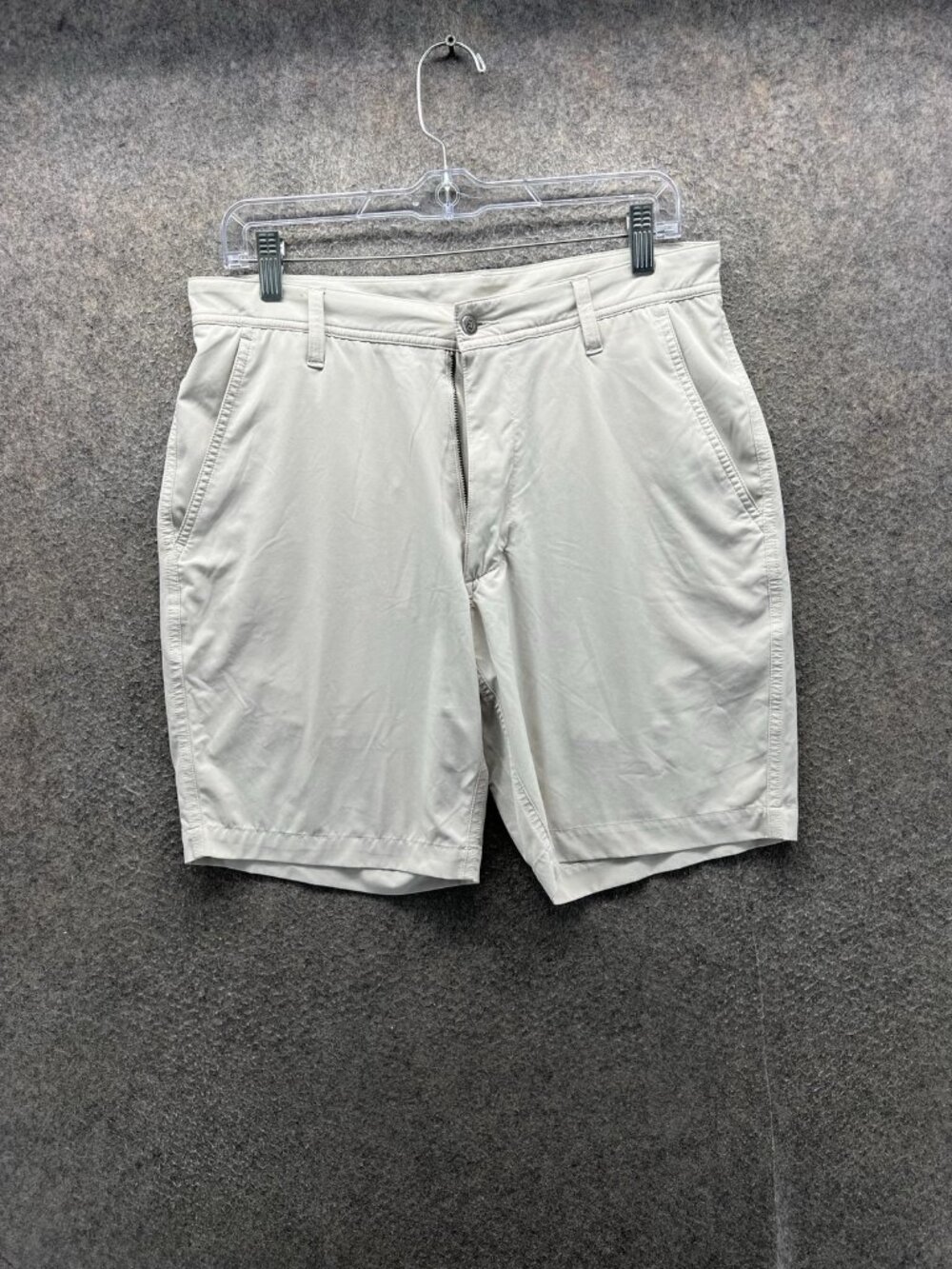 FootJoy Shorts Mens 32 Beige Golf Athletic Microfiber Stretch Pockets 10 Inseam